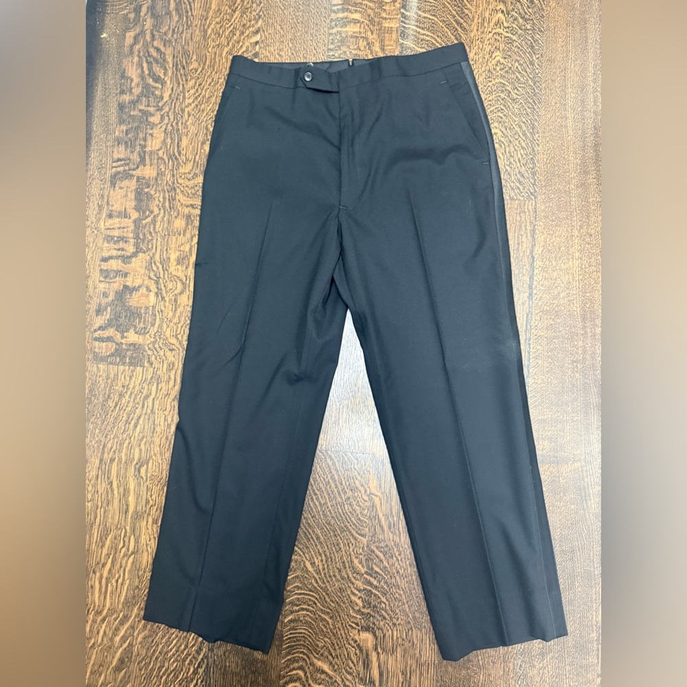 Brooks Brothers Wool Black Trousers waist 34” length 30” worn twice